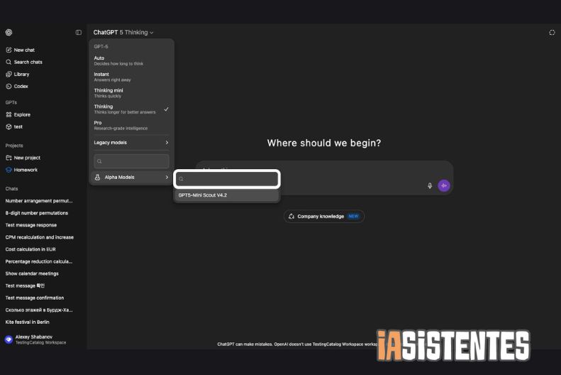OpenAI podría estar probando la actualización GPT-5.1 Mini para ChatGPT
